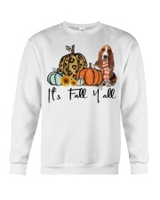 Fall Pumpkin Basset Hounds Crewneck Sweatshirt tile