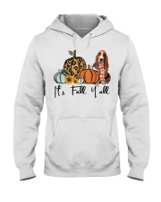 Fall Pumpkin Basset Hounds Hooded Sweatshirt tile