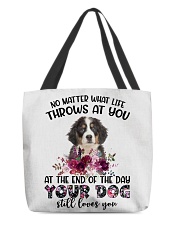 At The End - Bernese Mountain Dog 1 All-Over Tote tile