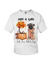 Fall And - Pug Youth T-Shirt tile