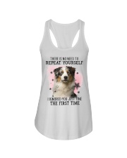 Repeat - BLUE MERLE Australian Shepherd Ladies Flowy Tank tile