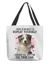 Repeat - BLUE MERLE Australian Shepherd All-Over Tote tile