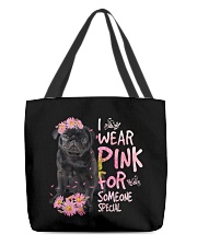 For Someone - BLACK Pug 1 All-Over Tote tile
