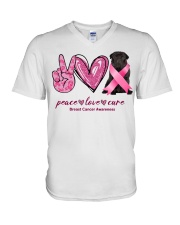 Cure - BLACK Pug 2 V-Neck T-Shirt tile