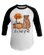 It is Fall - Shetland Sheepdog Baseball Tee tile