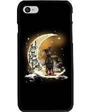 Moon n Back - Min Pin Phone Case tile
