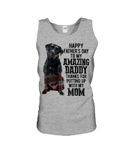 Daddy - black Labrador Unisex Tank tile
