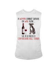 She Also Needs - Staffordshire Bull Terrier Dog Sleeveless Tee tile