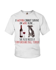 She Also Needs - Staffordshire Bull Terrier Dog Youth T-Shirt tile