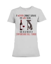 She Also Needs - Staffordshire Bull Terrier Dog Premium Fit Ladies Tee tile