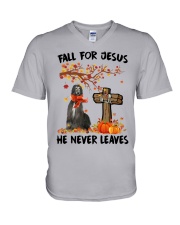Autumn Cross - Afghan Hound V-Neck T-Shirt tile