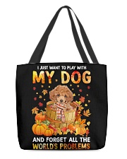 Forget Problems - RED Toy Poodle All-Over Tote tile