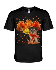 Fall Forest - Yorkipoo V-Neck T-Shirt tile