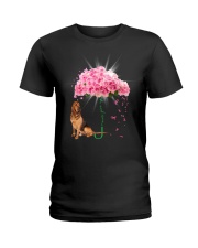 Pink Umbrella - Bloodhound 1 Ladies T-Shirt tile