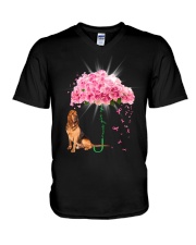 Pink Umbrella - Bloodhound 1 V-Neck T-Shirt tile