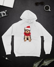 Christmas Cheer - Yorkshire Terrier 3 Hooded Sweatshirt lifestyle-unisex-hoodie-front-9
