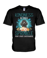Sprinkle - SILVER Miniature Poodle V-Neck T-Shirt tile