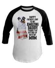 Happy Father Day - Blue Merle Aussie Baseball Tee tile