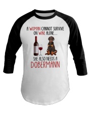 She Also Needs - Dobermann Baseball Tee tile