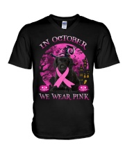 Pink Moon - BLACK Cocker Spaniel V-Neck T-Shirt tile