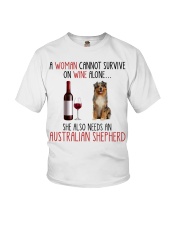 She Also Needs - Australian Shepherd 1 Youth T-Shirt tile