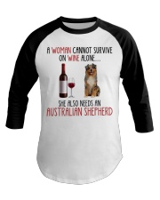She Also Needs - Australian Shepherd 1 Baseball Tee tile