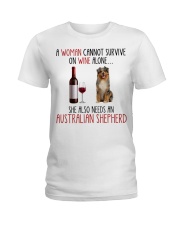 She Also Needs - Australian Shepherd 1 Ladies T-Shirt tile