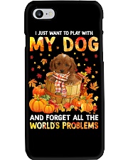 Forget Problems - RED Cockapoo Phone Case tile