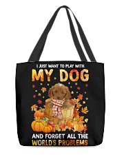 Forget Problems - RED Cockapoo All-Over Tote tile