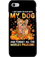 Forget Problems - Long-haired Tan Chihuahua Phone Case tile