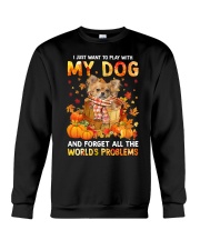Forget Problems - Long-haired Tan Chihuahua Crewneck Sweatshirt tile