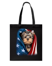 American flag - Yorkshire Terrier Tote Bag tile