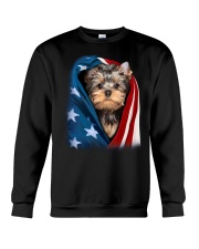 American flag - Yorkshire Terrier Crewneck Sweatshirt tile