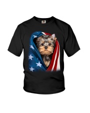 American flag - Yorkshire Terrier Youth T-Shirt tile