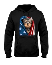 American flag - Yorkshire Terrier Hooded Sweatshirt tile