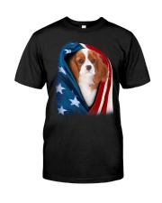 American flag - Cavalier King Charles Spaniel 3 Classic T-Shirt front