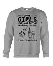 some girls love dogs tattoos Crewneck Sweatshirt tile