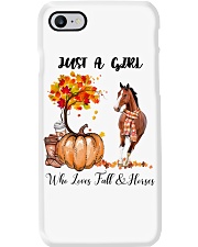 Girl Love Fall And Horses Phone Case tile