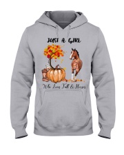 Girl Love Fall And Horses Hooded Sweatshirt front