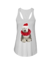 Christmas Cheer - Old English Sheepdog Ladies Flowy Tank tile
