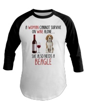 She Also Needs - Beagle Baseball Tee tile