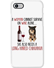 She Also Needs - Long Haired Chihuahua Phone Case tile