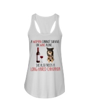 She Also Needs - Long Haired Chihuahua Ladies Flowy Tank tile