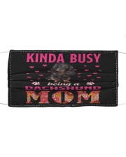 Kinda Busy - BLACK LONG HAIRED Dachshund Mask tile