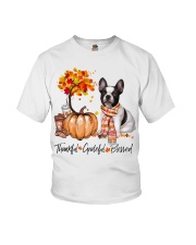 Thankful Fall - French Bulldog Youth T-Shirt tile