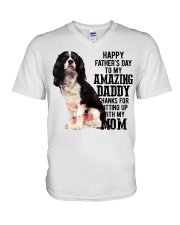 Father Day - Cavalier King Charles Spaniel V-Neck T-Shirt tile