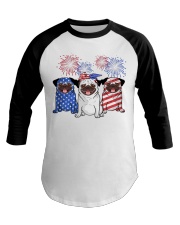 American Pug Baseball Tee tile
