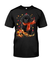 Autumn Leaves Scraf Toy Poodle 1 Premium Fit Mens Tee tile