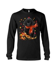 Autumn Leaves Scraf Toy Poodle 1 Long Sleeve Tee tile