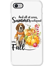 Into Fall - beagle Phone Case tile